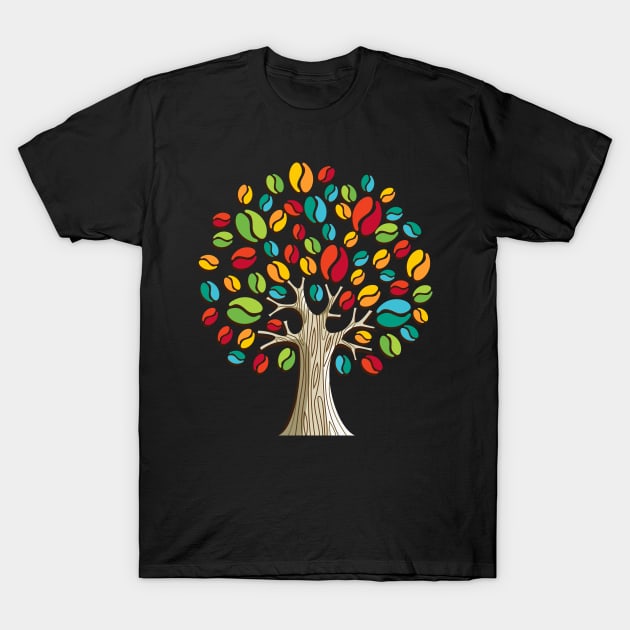 Coffee Bean Tree of Life T-Shirt by Coffee Lover Finds